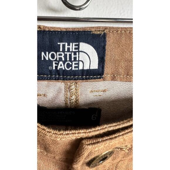 The North Face Womens Sz 6 Cotten Blend Lightweight Brown Straight Stretch Pants - Picture 4 of 9